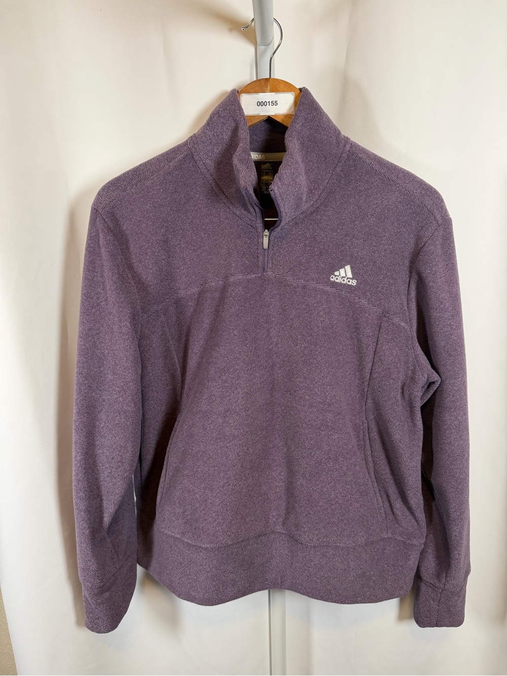 Adidas Golf Purple Heather Quarter Zip Pullover Fleece Sweatshirt Women’s M